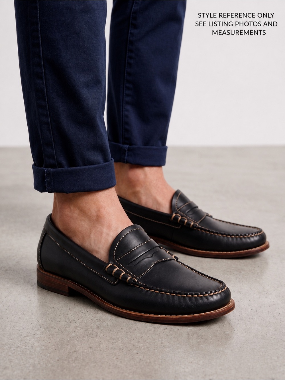 G.H. Bass Weejuns Larson Men’s 8 D Black Leather Penny Loafers